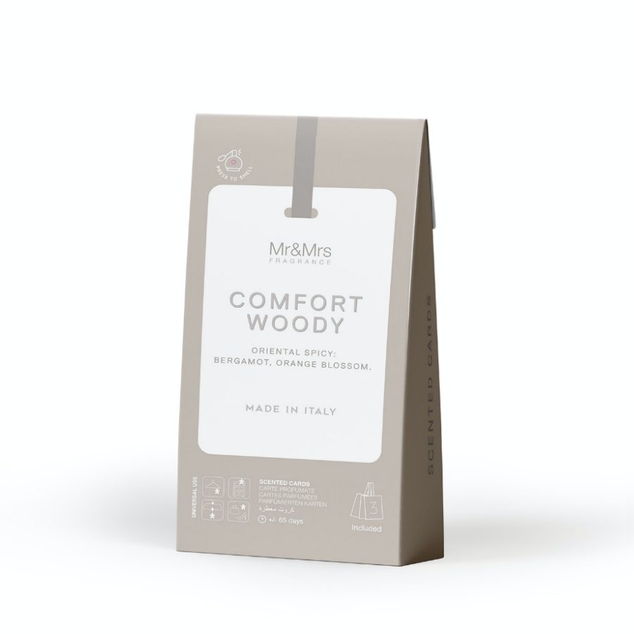 Mr&Mrs Fragrance vonná karta - Comfort Woody 3 kusy