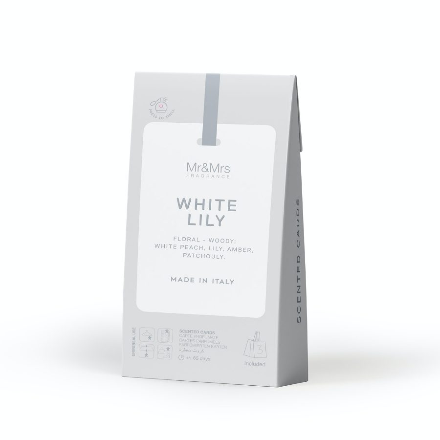 Mr&Mrs Fragrance vonné karty - White Lily 3 kusy