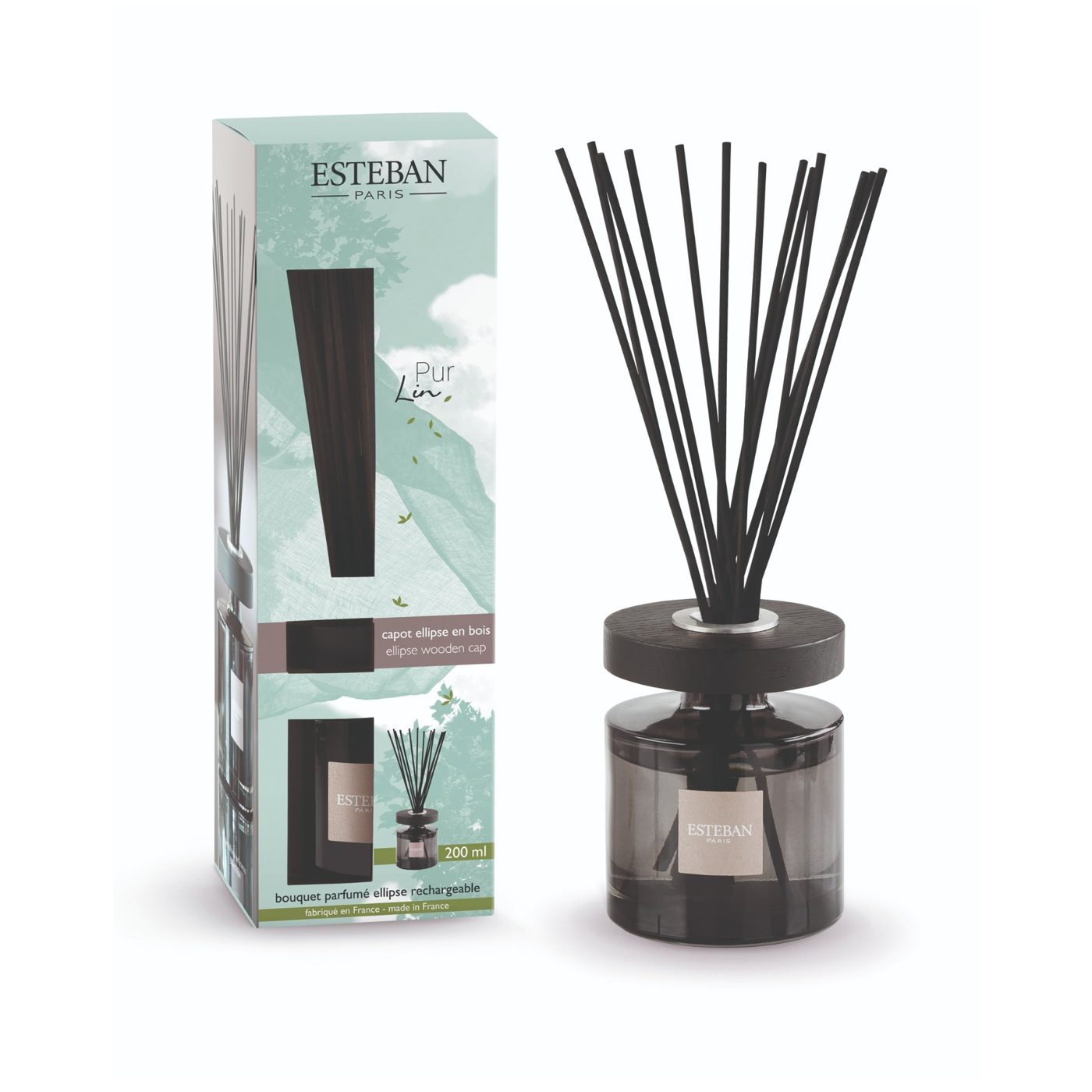 Tyčinkový difuzér Ellipse 200ml - Pur Lin